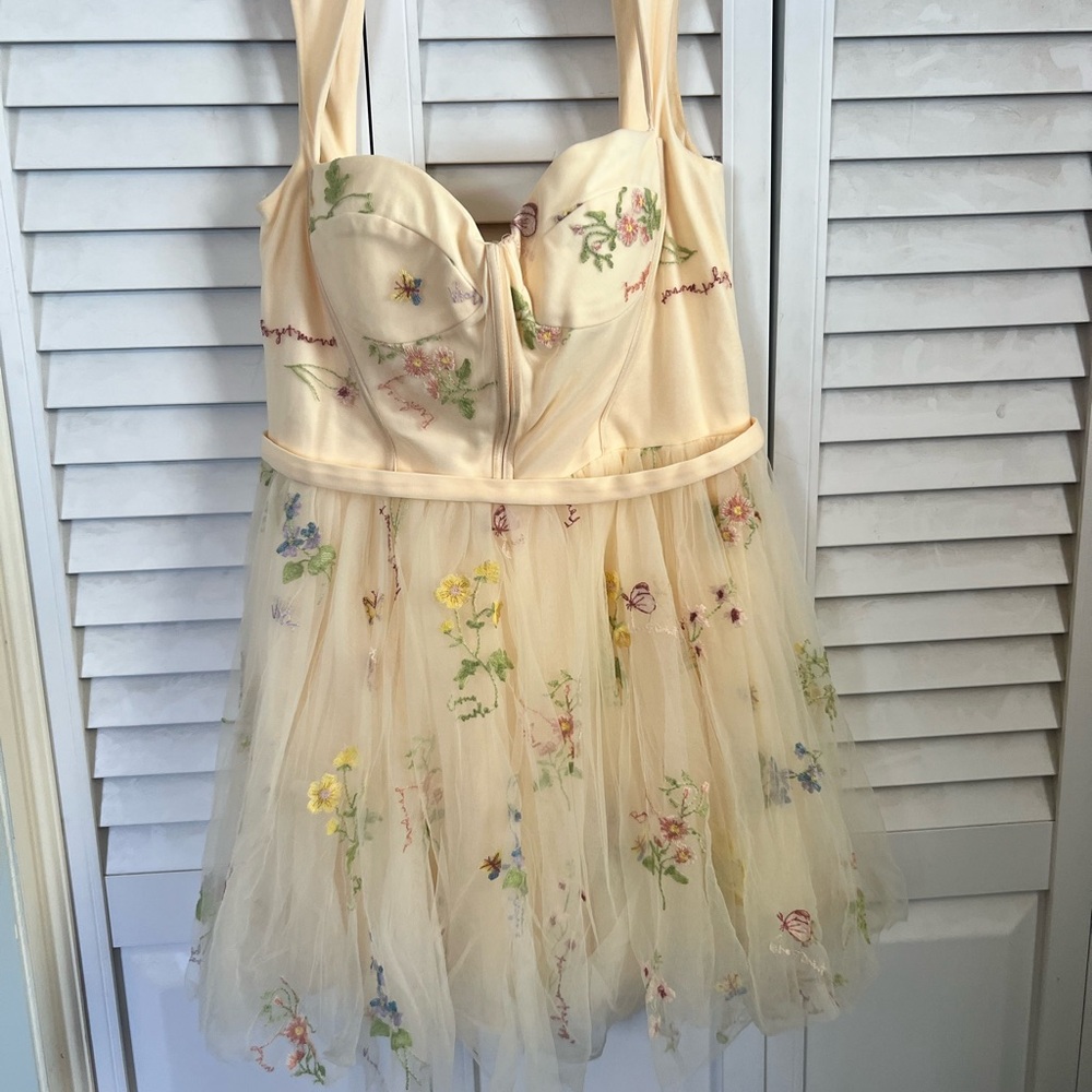 Embroidered floral dress